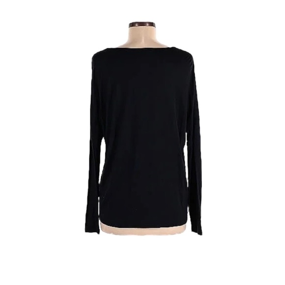 🌺HAUTE HIPPIE Long Sleeve V - Neck Modal Tee in Classic Navy Size Small🌺 - Picture 3 of 5